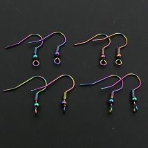 50 teile/los 20x17mm Mode farben DIY Ohrring Befunde Verschlüsse Haken Schmuck Herstellung Zubehör Ohr draht