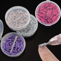 50 stücke 3,1mm Mini Schleif Bands Kits Mit Welle 3/32 "Nagel Bohrer Bits Dorn Sets Elektrische maniküre Werkzeug Dead Skin Remover