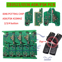 Sonnenschein 2/3 Tasten für Peugeot 407 407 307 308 607 Citroen C2 C3 C4 C5 ASK/FSK Remote Key Platine CE0523/CE0536 pcf7941