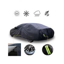 Universal SUV/Limousine Volle Auto Abdeckungen Outdoor Sonne Schnee Schutz UV Auto Reißverschluss Design Schwarz Auto Fall Abdeckung S-XXL