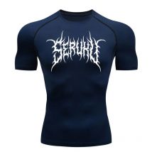 Sommer Kompression Sweatshirt Kurzarm Männer Fitness T-Shirt läuft schnell trocknen Top Gym Workout Bodybuilding T-Shirt S-3XL