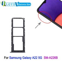 Dual SIM Card Tray For Samsung Galaxy A22 5G SM-A226B Phone SIM1 + SIM2 + Micro SD Card Tray Replacement Part