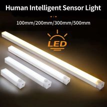 Drahtloses LED-Nachtlicht mit Bewegungssensor, wiederaufladbare USB-Lampe unter dem Schrank, Küchenlichtleiste für Kleiderschrank, Schlafzimmer, Flur