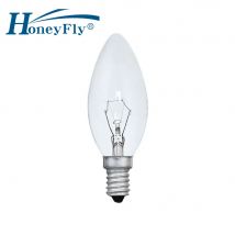 HoneyFly 10pz Lampadine a Incandescenza C35 E14 220V 25W 40W 60W 98*35mm 3000K, Lampada a Filamento di Tungsteno Trasparente Stile Candela Retrò