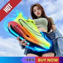 Fluoreszenz Sport Laufschuhe Männer Marathon Turnschuhe CarbonPlate Leichte Atmungsaktive Bequeme Frauen Athletische Turnschuhe