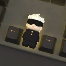 Satoru Gojo-Tastenkappen, individuelle Cartoon-Anime-Harz-Punkt-Tastenkappe, niedliches originelles handwerkliches Design, Auf- und Abtastenkappe für Gamer-Tastatur