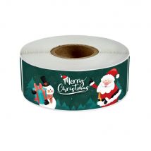 120 Stück/Rolle, 2,5 x 7,6 cm, Weihnachtsmann, Schneemann, Frohe Weihnachten, Aufkleber, frohes neues Jahr, Geschenk, Siegelaufkleber für kleine Unternehmen, Dekoration