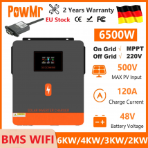 Hybrydowy inwerter słoneczny 6,2 kW 4,2 kW 3kW 2kW z akumulatorem WIFI MPPT 120A 50HZ 12V/24V/48V akumulator LiFePo4 230V PV wyjście 500V