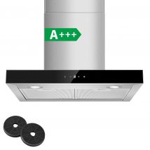 Topstrong 60 cm Montaggio a parete 400 m3/h A+++ LED Touch Control Estrattore in acciaio inossidabile Cappa da cucina silenziosa 52 dB
