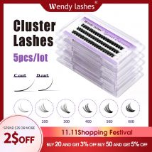 Wendy Lashes 5 pz/lotto Cluster ciglia 3 File 30D/40D Bundles Stile Naturale Ciglia Individuali Fornitore Fatto A Mano
