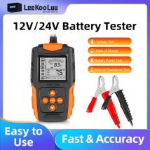 DM 12V 24V Tester batteria per auto LCD arancione analizzatore caricatore strumento diagnostico Gel AGM WET CA SLA Batterie CCA IR SOH misurazione