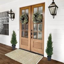 60–90 cm künstliche Zypressenbaum-Topfpflanze, künstliche Innen- und Außenpflanze für Zuhause, Garten, Hochzeit, Raumdekoration für den Weihnachtstag