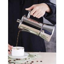 Easyworkz Diego Stovetop Espresso Maker Stainless Steel Italian Coffee Machine Maker Induction Moka Pot