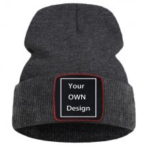 Hat customized LOGO Printing Warm Fashion Women Winter Knit Hats Outdoor Casual Unisex Autumn Hat Warm Fashion Beanie