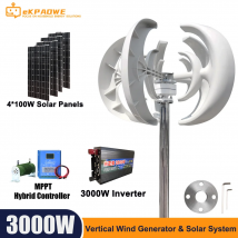 Polska Szybka dostawa 3000W 12V 24V 48V Pionowy generator z turbiną wiatrową Mała turbina wiatrowa