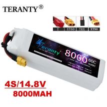 TERANTY 14,8 V 4S 8000 mAh Lipo Batterie 60C mit DEANS T XT60 XT90 Stecker für RC Auto Boot RC Drone Hubschrauber Flugzeug Lkw Truggy