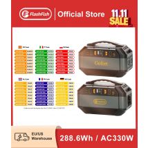 FF Flashfish Generatore solare 288,6 Wh Centrale elettrica portatile 78000 mAh/3,7 V Batteria CA 230 V 330 W per alimentatore da campeggio esterno
