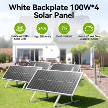 Rvpozwer 400 W/200 W/100 W 12,8 V 18BB N-Typ monokristallines Solarpanel, hocheffiziente Zellen, wasserdicht, für Gartendach, netzunabhängig