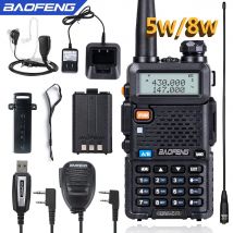 BaoFeng UV-5R Walkie Talkie 5W/8W Dwukierunkowy komutator radiowy VHF/UHF 136-174MHz i 400-520MHz