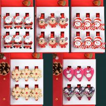 6 stücke Frohe Weihnachten Holz Clips Santa Schneemann Elch Foto Wand Clips Weihnachten Baum Dekoration Für Home DIY Foto Pegs neue Jahr Geschenke