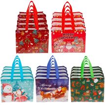Weihnachten Süßigkeiten Tasche Geschenk Verpackung Taschen Nette Santa Claus Schneemann Muster Handtasche Festival Party Liefert Vliesstoff TMZ