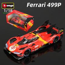 Bburago 1:18 Ferrari 499P Legierungsautomodell # 51 24h LE MANS Racing Druckgussfahrzeuge Spielzeug Diecast Voiture Geschenkkollektion