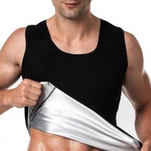 Sauna-Shirt für Herren, kurzärmeliges Sauna-Schweiß-Körperformer-Tanktop für Herren, Sauna-Weste, Fitnessstudio, Übung