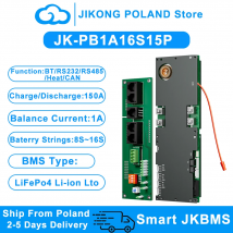 JIKONG Energiespeicher BMS PB1A16S15P 150A 8S~16S Strom 1A Aktiver Balancer mit BT RS232 RS485 CAN Heat für Lifepo4 Li-Ion Lto