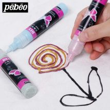 1PC Pebeo 3D Effekt Liner Pen 25ml Glänzende Farbe Stift Typ Wasserdichte Acrylfarbe für DIY Leinwand, Glas Malbretter und Holz