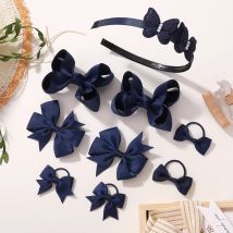 9-teiliges Haarschmuck-Set für Mädchen, Schleifen, Schleife, Haarbänder, Stirnband, schöne Jubel-Haarbekleidung für Kinder, Boutique-Kinder