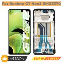 iParts Sostituzione Nuovo Schermo Per OPPO Realme GT Neo2 NEO 2 RMX3370 120Hz AMOLED Display Touch Digitizer Con Telaio di Montaggio OEM