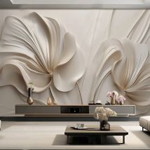 Benutzer definierte Tapete Licht Luxus 3d Morandi Relief Blumen Wandbilder Wohnzimmer TV-Sofa Schlafzimmer Dekor Wandmalerei Papel de Parede