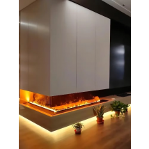 Smart water vapor fireplace, 3D flame effect, Tuya APP control,simulated burning wood sound, environmentally friendly humidifier