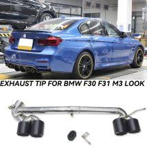 Doppelte Schalldämpferspitze für BMW F30 F31 320i F32 F33 420i 430i 2013–2016 Up M3 M4 Look Quad