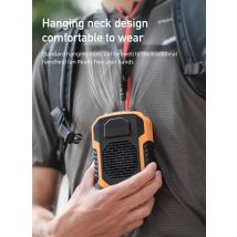 Persönlicher Gürtelclip-Ventilator, tragbare Powerbank-Taschenlampe, tragbarer persönlicher Ventilator, hängender Halsventilator für Arbeiten im Freien, Wandern, Camping