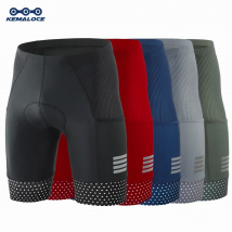 KEMALOCE Pantaloncini da ciclismo Uomo Vuoto NeroGrigioRed Gel Pad Pantaloncini da bici estivi Compressione da corsa su strada Mutandine da bicicletta riflettenti