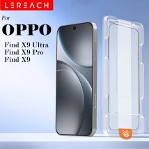 Pellicola Protettiva in Vetro Temperato Lereach per OPPO Find X9 Ultra e Find X9 Pro con Scatola di Posizionamento Senza Polvere, Allineamento Automatico, HD Trasparente
