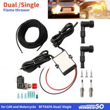 Lanzador de llama individual doble para coche y motocicleta, Kit de lanzallamas de carreras, Kit de llama de escape de 12V, pulverizador de doble llama para coche y camión