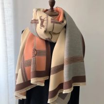 NUOVO Inverno di Lusso di Spessore Caldo Sciarpa Delle Donne Scialle di Cachemire e Impacchi Pashmina Fazzoletto Da Collo Bufanda Femminile Lungo Tessel Echarpe 2024