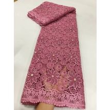 High-Quality 2025 Nigerian  for Wedding Dress Embroidery Tulle Lace Fabric Sequins Party  Guipure Chiffon Sewing 5Yard JL523