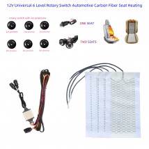 12 V Universal 6 Level Runde schalter 12 V Carbon Faser Universal Auto Beheizte heizung Heizung Sitz Pads Winter Wärmer sitzbezüge