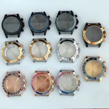 39,3mm VK63 Silber/Gold Herrenuhren Stahlgehäuse Passend für VK63 Uhrwerk Gehäuse Uhrenzubehör Uhrenteile Passend für 20mm Armband Uhrenbox