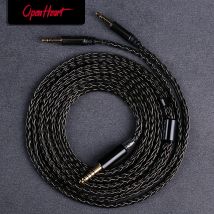 OPENHEART 16-rdzeniowy kabel słuchawkowy 1 do 2 jack podwójny 3.5/2.5/4.4mm/XLR kabel balansowy do