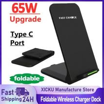 Supporto per caricabatterie wireless da 30 W per iPhone 16 15 14 13 12 Pro Samsung Xiaomi Caricabatterie per telefono Stazione dock di ricarica rapida a induzione