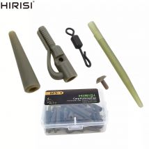 Hirisi 40 pz Pesca Alla Carpa Sicurezza Piombo Pinze Coda Cono di Gomma Anti Groviglio Manica Cambio Rapido Girevoli Accessori Per la Pesca M5-1