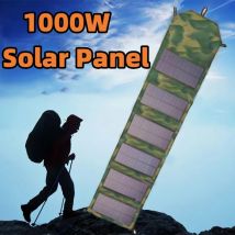 1000W pannello solare pieghevole Camouflage borsa portatile caricatore solare USB alimentatore esterno per generatore di corrente del telefono cellulare domestico