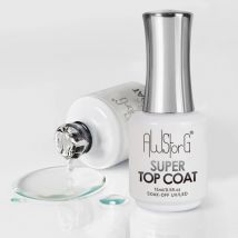 AWStorG 15ML Super Top Coat Nail Art Gel vernice Semi permanente Soak Off No Wipe Gel UV vernice brillante trasparente Top Coat
