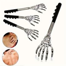 1er-Pack Rückenkratzer, ausziehbarer tragbarer Rückenkratzer aus Metall für Männer, Frauen, Erwachsene, teleskopierbares Rückenmassagegerät mit PVC-Griffen