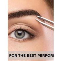 Professional stainless steel tweezers for eyebrows and ingrown hair removal—precision facial hair grooming tool, fragrance-free
