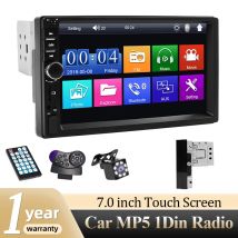 Hippcron 7 Inch 1 Din Car Radio MP5 Multimedia Player Touch Screen FM Aux Input USB Mirror Link Universal Autoradio BT5.0